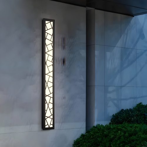 MIRODEMI Black Creative Design Outdoor Waterproof Aluminum LED Tall Wall Lamp For Villa | luxury lighting | Creative style | Vertical outdoor lamp | 