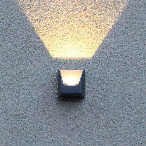 Black Modern Outdoor Waterproof Aluminum LED WallScones 1 Light