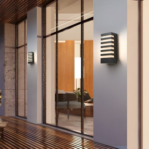 Black Outdoor Waterproof Aluminum LED Wall Sconce for Porch