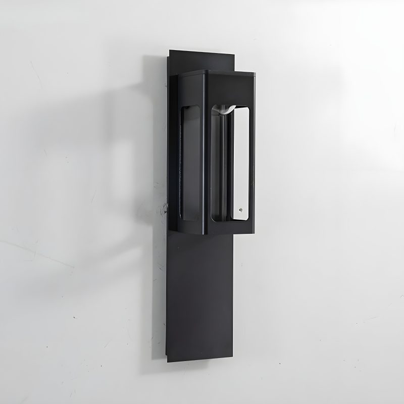 Black Outdoor Waterproof LED Aluminum Wall Light With Motion Mensor Light Off