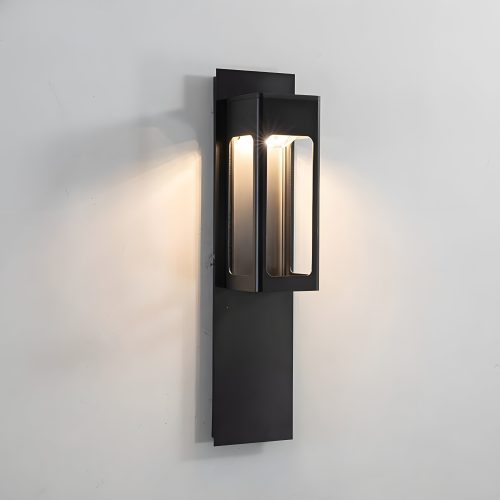 Black Outdoor Waterproof LED Aluminum Wall Light With Motion Mensor Light On