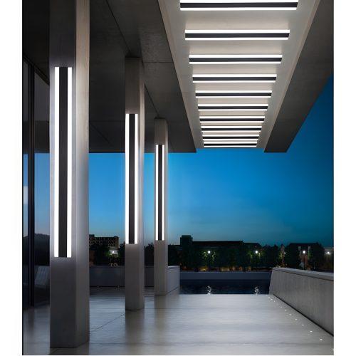 Durable Black LED Wall Lamp for Outdoors | App-Controlled, Waterproof | Aluminum & Acrylic High-Quality Design