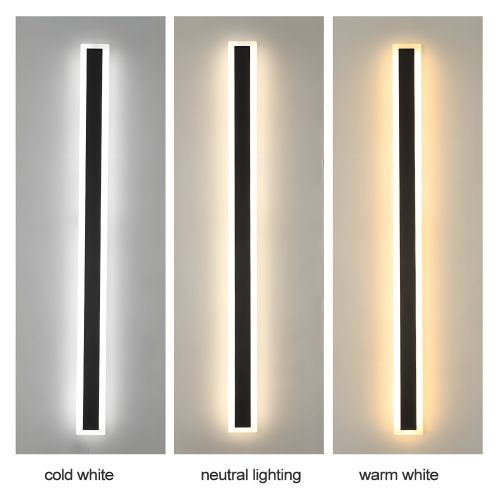 MIRODEMI Black/White/Gold Outdoor Waterproof Tall Aluminum LED Wall lamp For Garden | Outdoor lighting | LED Light | Vertical Lamp |