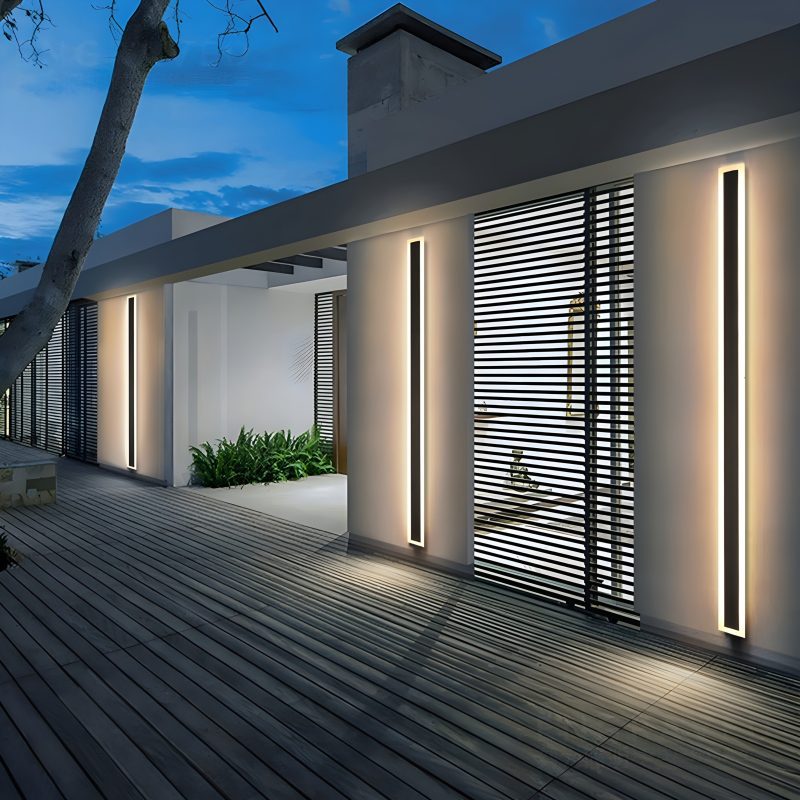 MIRODEMI Black/White/Gold Outdoor Waterproof Tall Aluminum LED Wall lamp For Garden | Outdoor lighting | LED Light | Vertical Lamp |