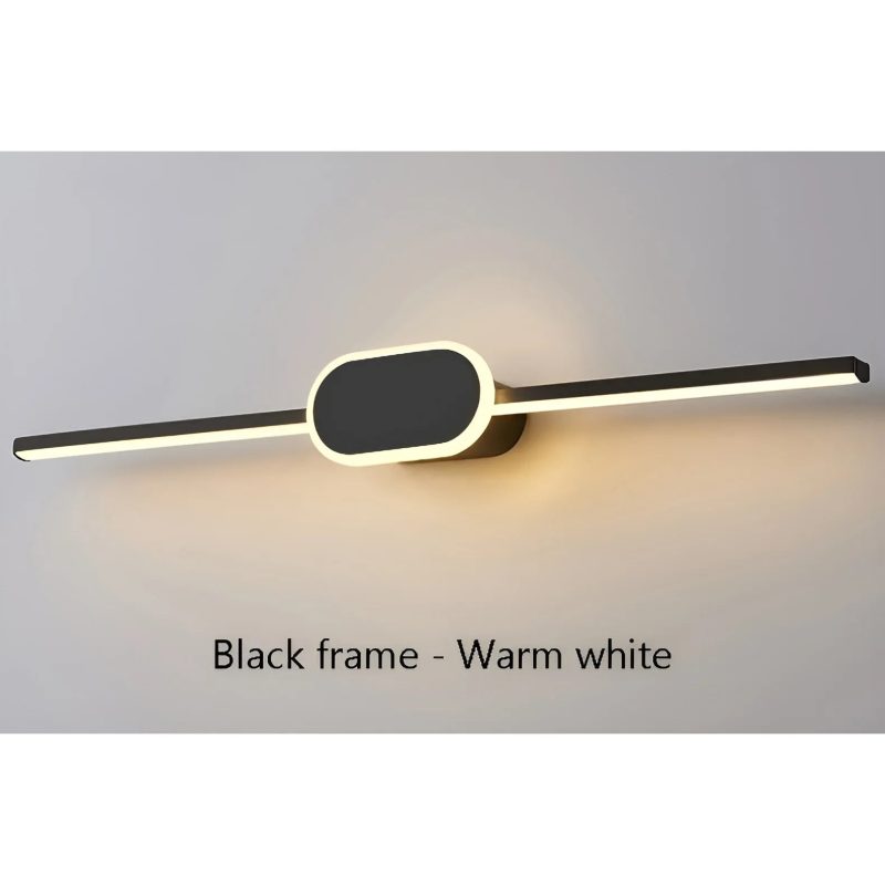 Black Oval LED Mirror Wall Lamp For all For Bathroom