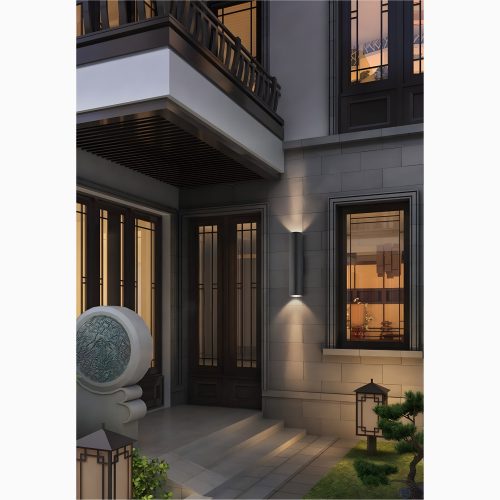 Black Waterproof Outdoor Aluminum LED Wall Lamp for Entrance