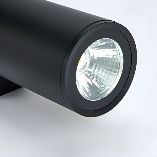 Black Waterproof Outdoor Aluminum LED Wall Lamp in Detail