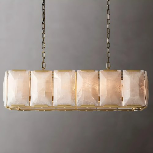 Cagli Glossy LED Retro American Rectangular Crystal Chandelier 76e17157 866d 4f15 8fb9 94bfe723844e