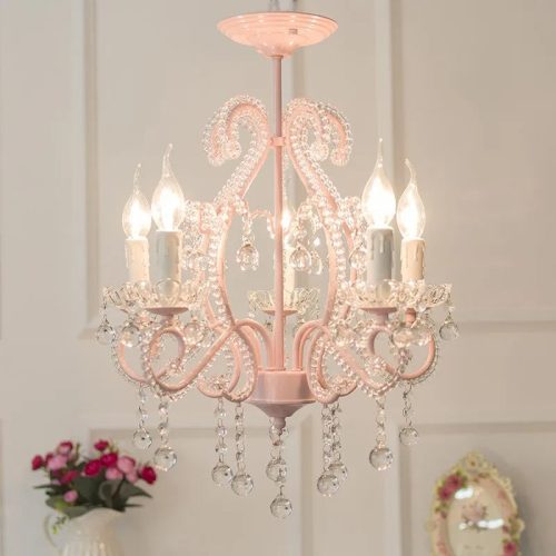 Modern Soft Pink Children Chandelier from Mirodemi for Playroom