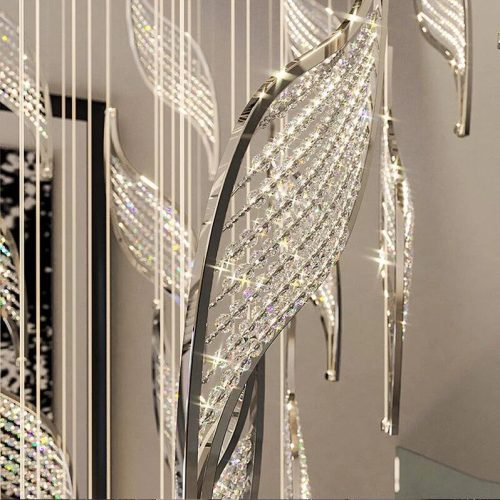 Charming Crystal Chandelier Creative Customizable LED For Stairs For Hall For Lobby For Living Room