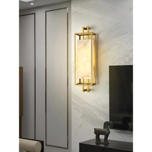 Chinese Style Marble Wall LED Sconce