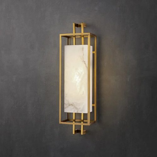 Chinese Style Marble Wall LED Sconce For Living Room