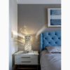 Crystal|Steel|Table|Lamp|Chrome|Bedside|Living|Bedroom|LED|Elegant|Luxury