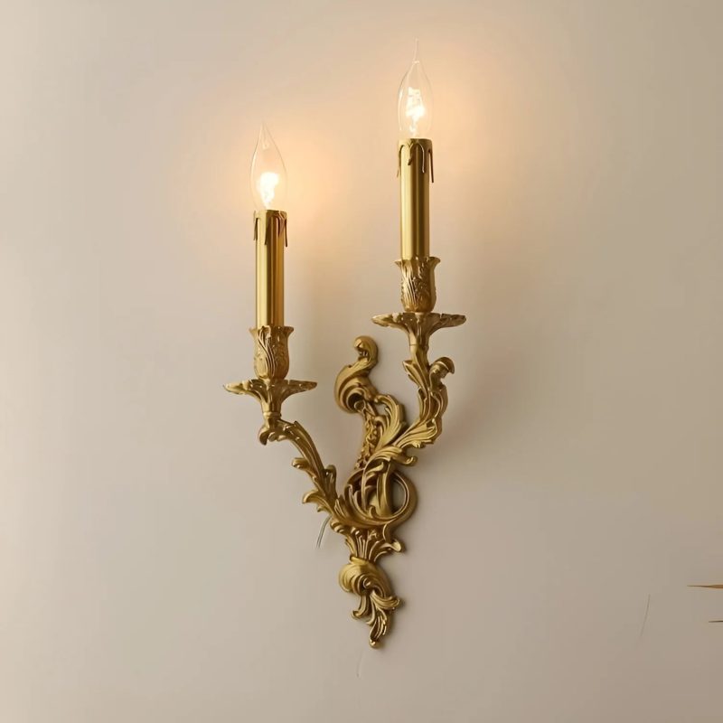 Gold|Candles|French|Luxury|Wall|Lamp|Sconce|Living|Bedroom