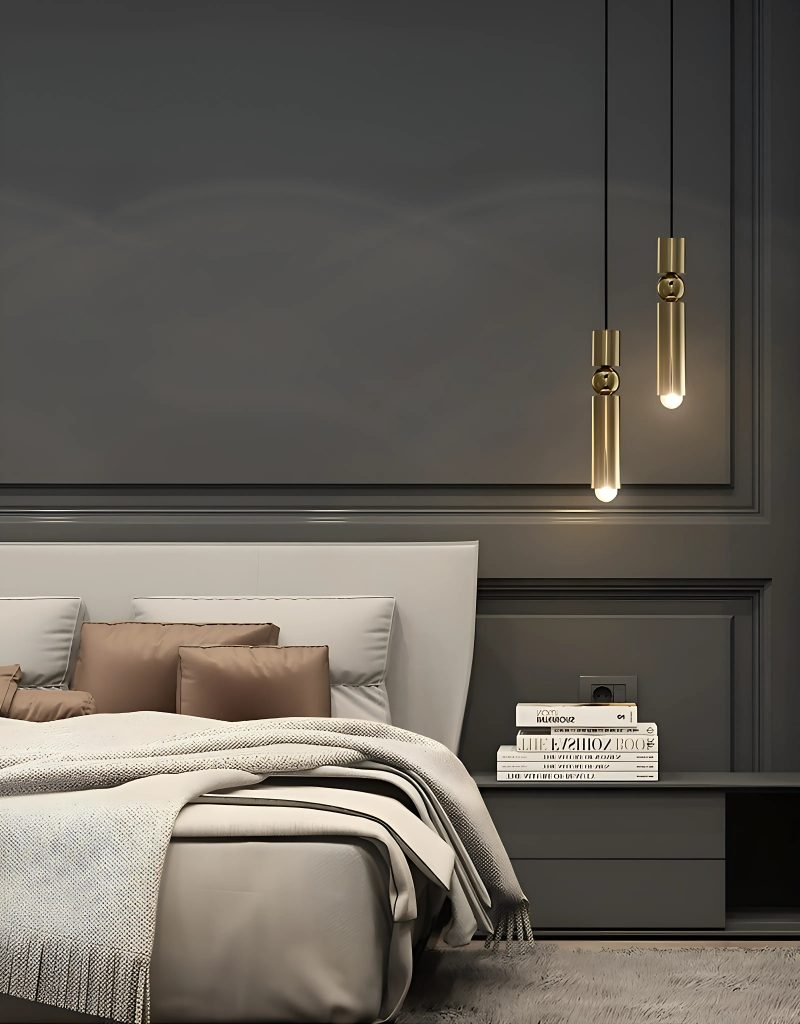 Classic Golden Metal LED PEndant Lamp for Bedroom