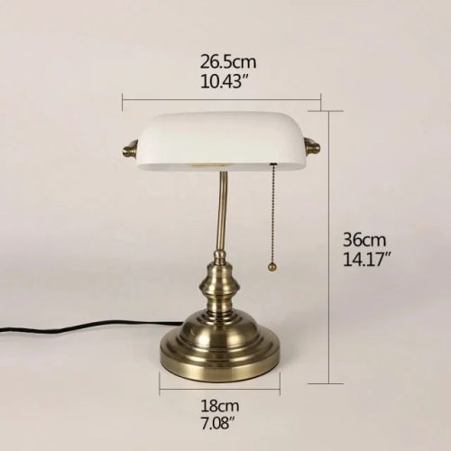 Classic Style Vintage Banker Reading Lamp For Bedroom F0r Cabinet