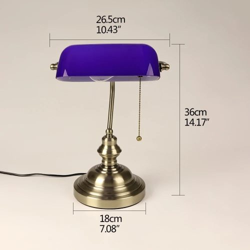 Vintage|Elegant|Reading|Table|Lamp|Bedroom|Cabinet|Blue