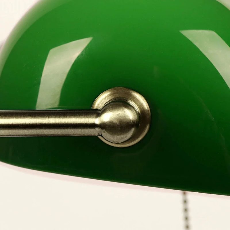 Classical Vintage Green Banker Reading Lamp For Bedroom