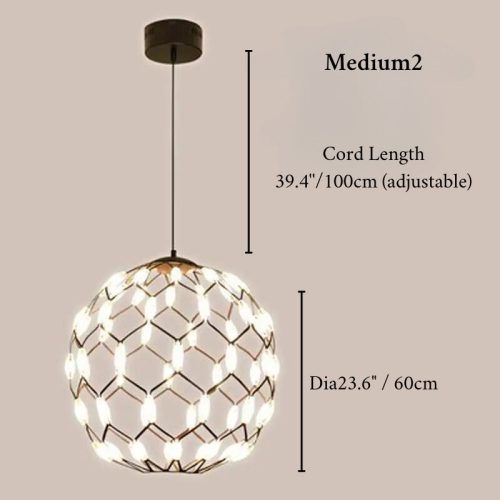 Contemporary LED Black Pendant Lamp with Cool Light