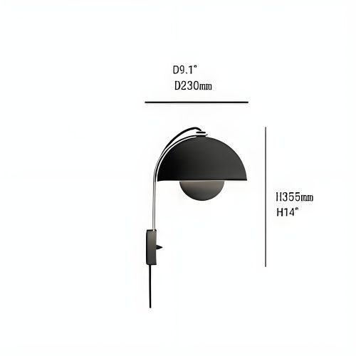 Creative Black Wall Lamp in Nordic Style