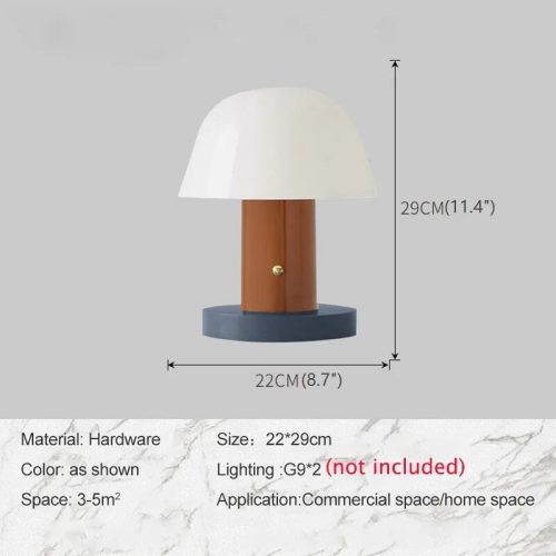 Creative Design Brown Touch Switch Semicircle Table Lamp For Living Room