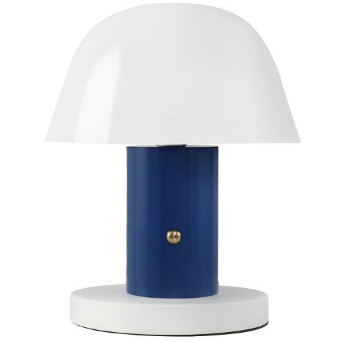 Creative Designer Blue Touch Switch Semicircle Table Lamp For Cabinet