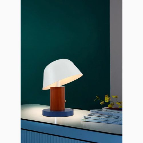 Creative Designer Brown Touch Switch Semicircle Table Lamp