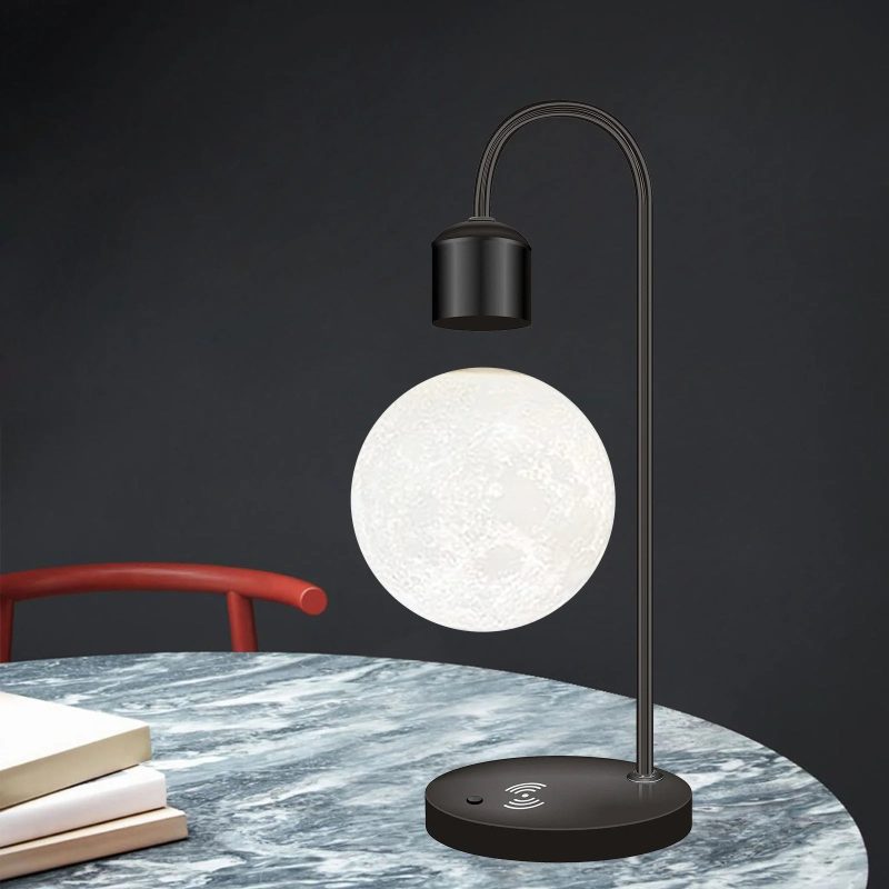 Creative Iron Levitating Moom LED Table Lamp