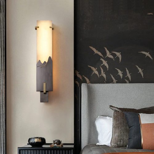 Creative|Marble|Wall|Lamp|Light|Sconce|Living|Bedroom|Mountain