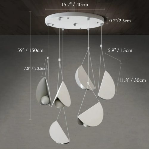 Creative Modern Pastel Pendant Chandelier with 6 Lights