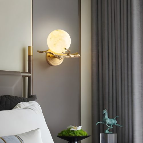 Creative Wall Lamp in the Shape of the Moon for Bedroom