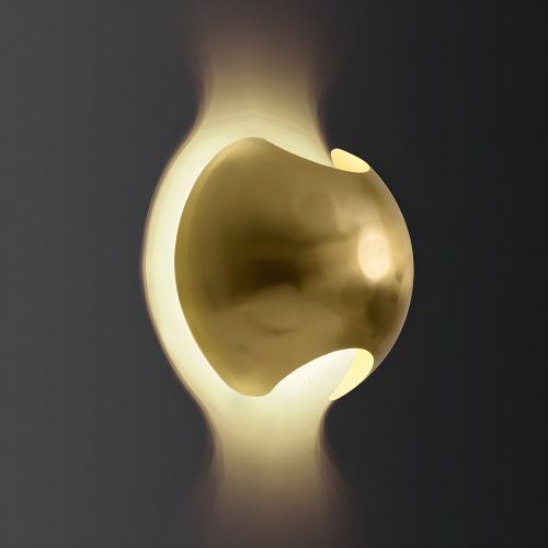 Creative Wall Lamp in the Shape of the Semi Sphere Light On