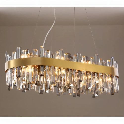 Duranus Modern Gorgeous Oval Luxury Brushed Beautiful Chandelier