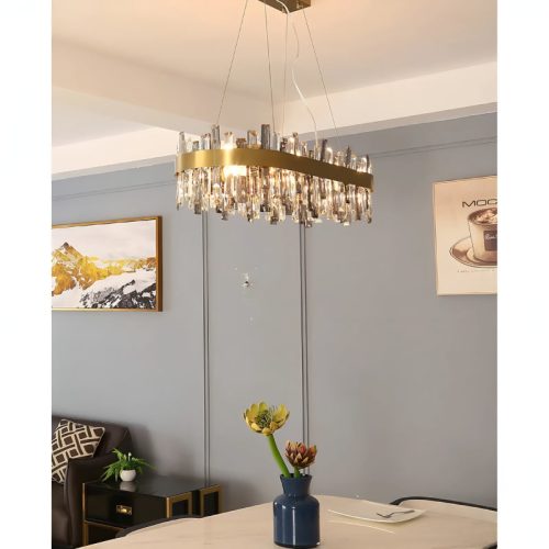 Duranus Modern Gorgeous Oval Luxury Brushed Chandelier for Interior