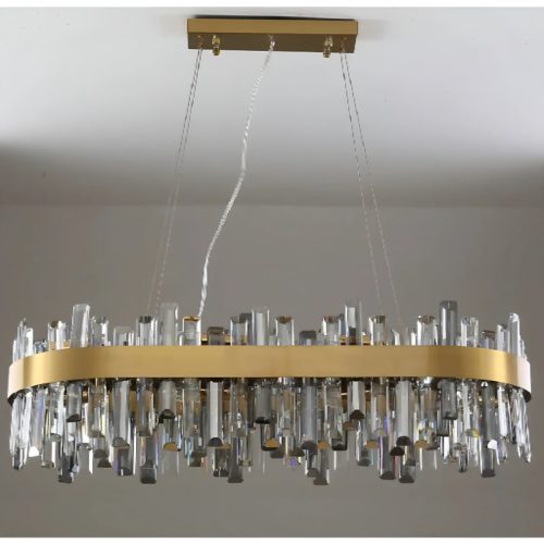 Duranus Modern Gorgeous Oval Luxury Brushed Pretty Elite Chandelier