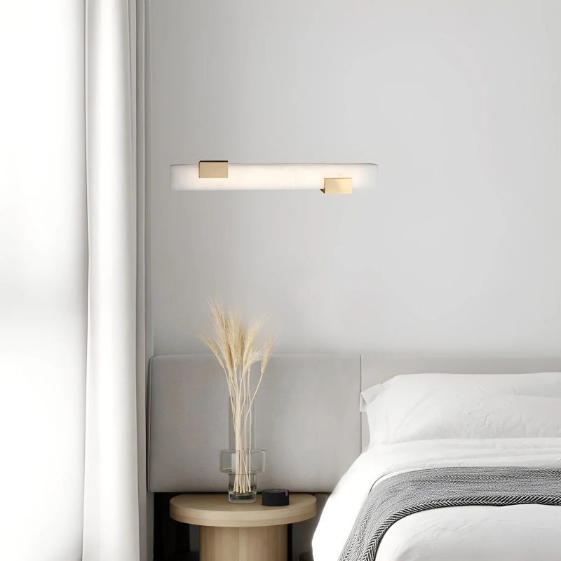 Elegant Marble Wall Sconce In The Futuristic Style For Bedroom