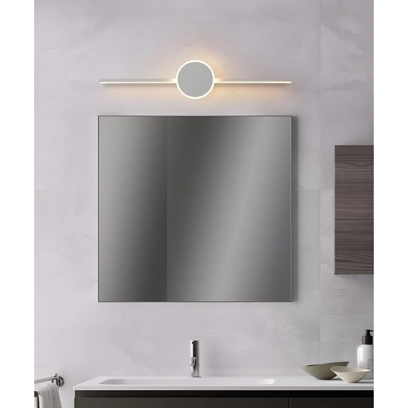 White|Black|LED|Wall|Lamp|Line|Round|Oval|Bathroom|Mirror|Living|Bedroom