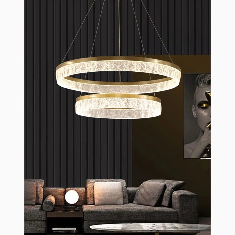 Elegant Two level Drum Chandelier