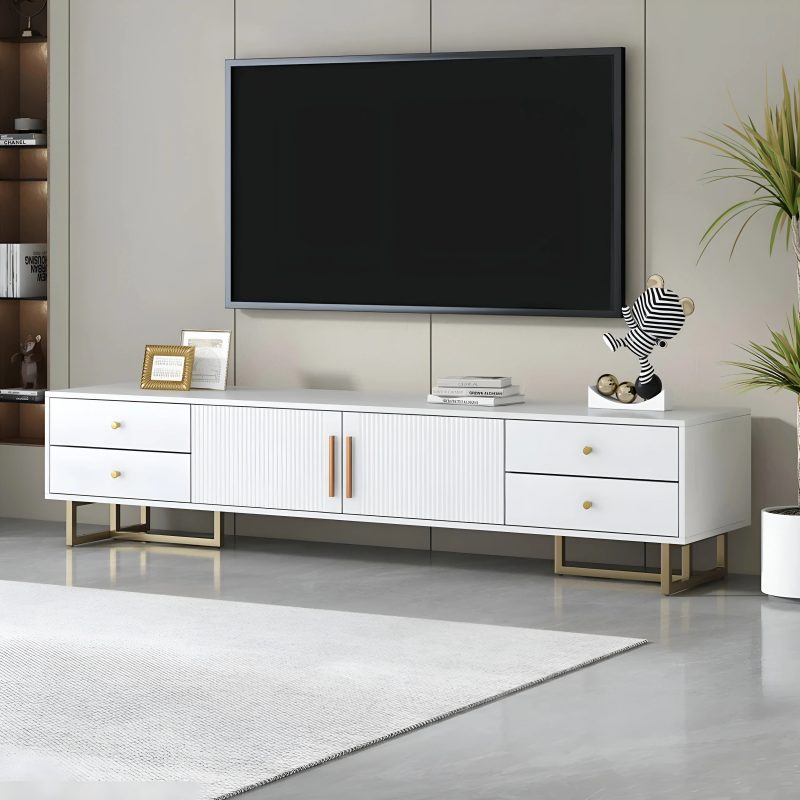 Elster Vintage Style White TV Stand