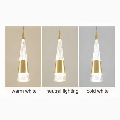 Extraordinary Gold Modern Cones Ceiling Chandelier with Different Light