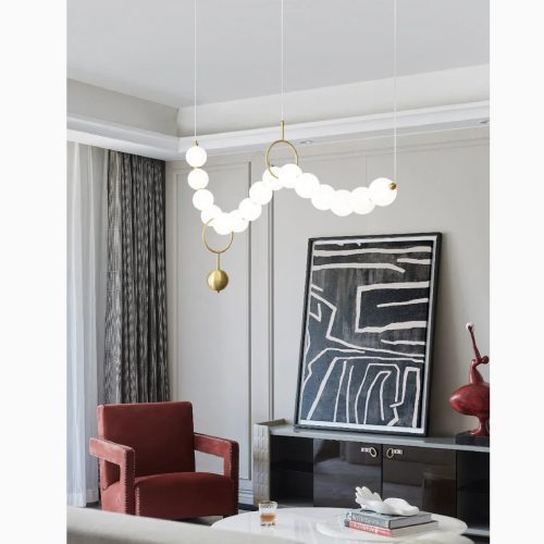 MIRODEMI® Flühli | Graceful Pearl-Inspired LED Pendant Chandelier