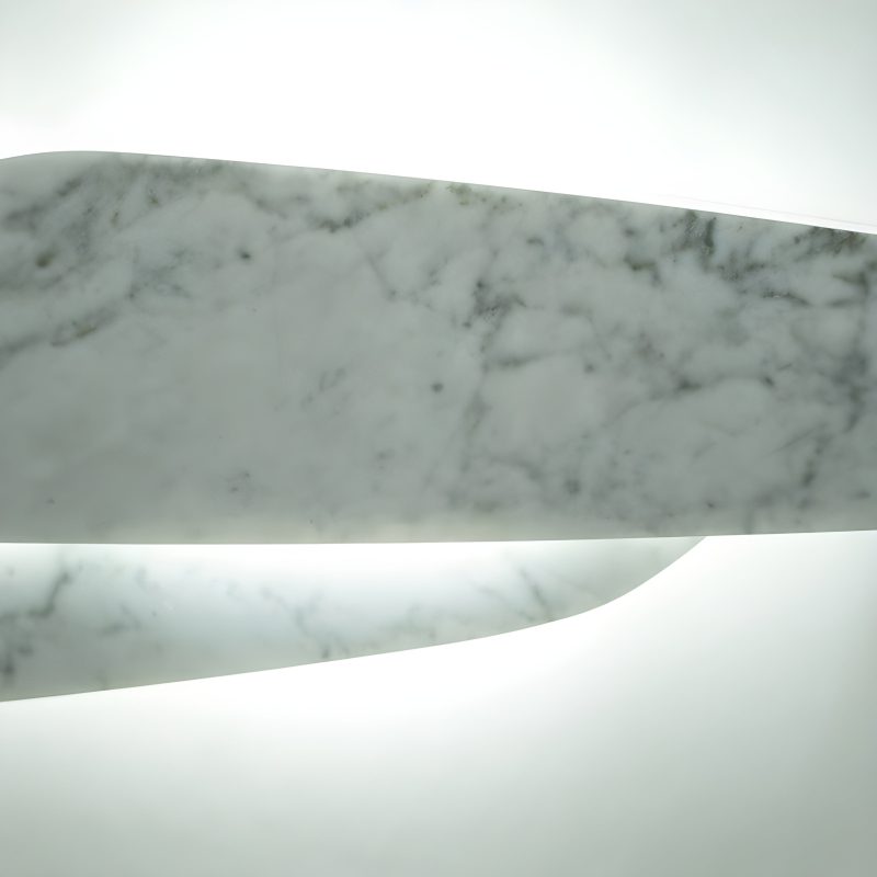 Futuristic LED Marble Wall Lamp in American Style in Detail