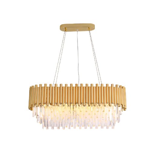 Garlenda Gold rectangle chandelier for dining room and kitchen island