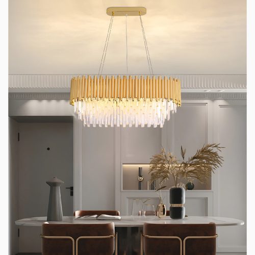 Garlenda Gold rectangle chandelier for house