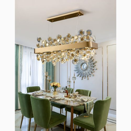 Garlenda Rectangle Crystal Chandelier for Dining Room