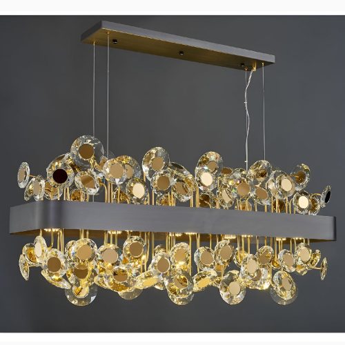 Garlenda Rectangle Crystal Unique Chandelier