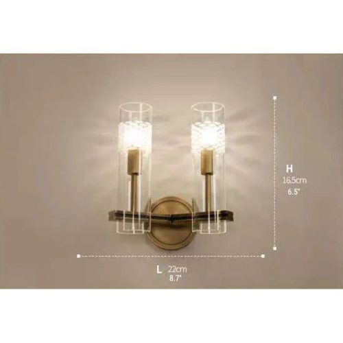 Glass Wall Sconce In Romantic Style For Bedroom