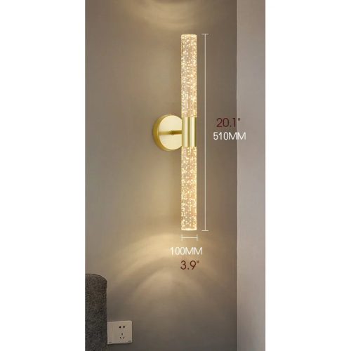 Gold Minimalistic LED Wall Lamp For Bedroom For Living Room