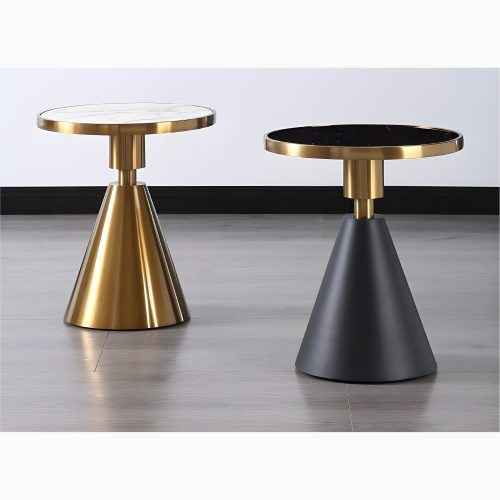 MIRODEMI Gold/White/Black Round Small Modern Coffee Table For Living Room | round coffee table table | luxury furniture|