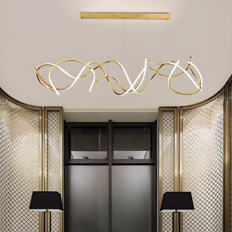 Golden LED Signature Pendant Chandelier